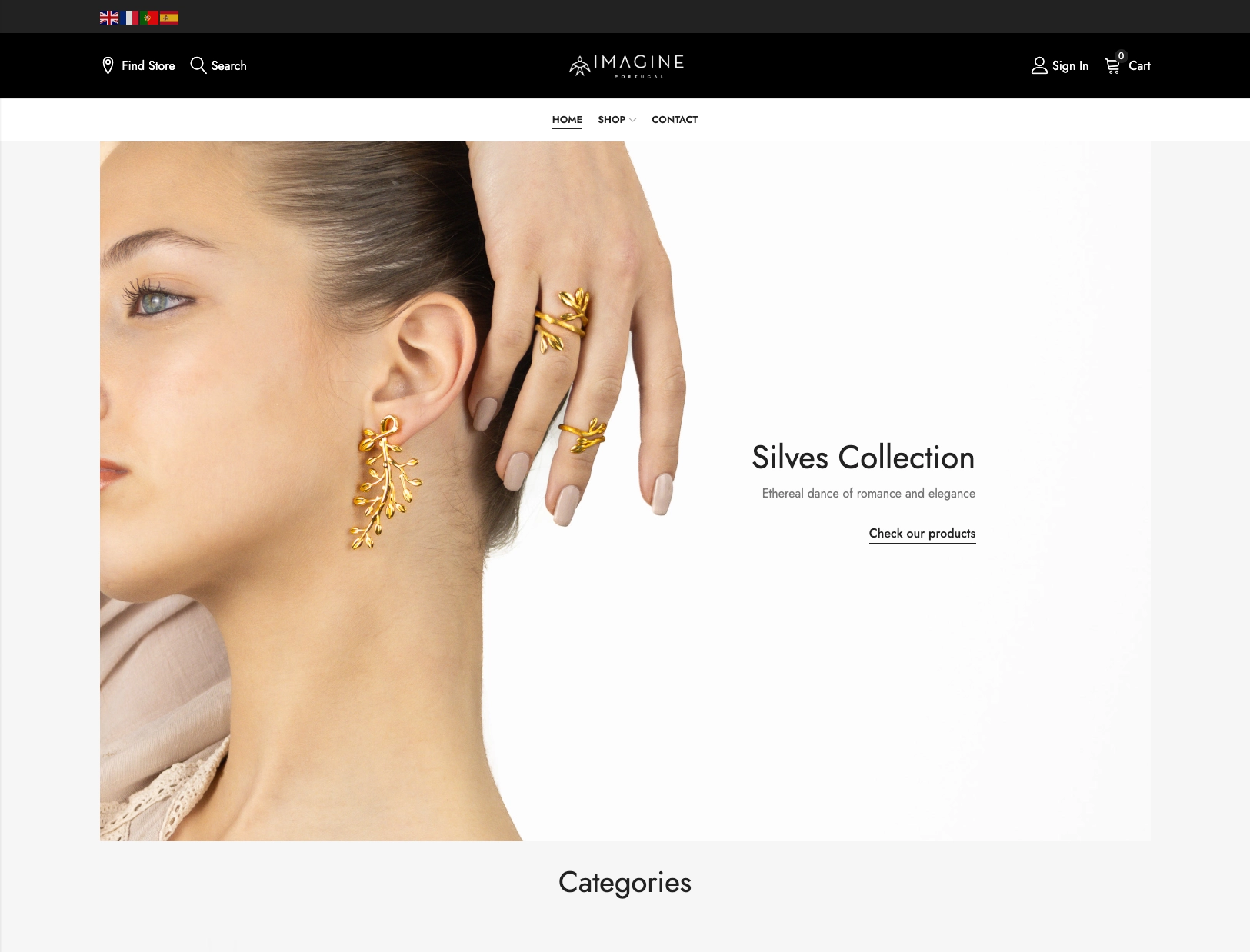 Imagine Jewellery — Website profissional