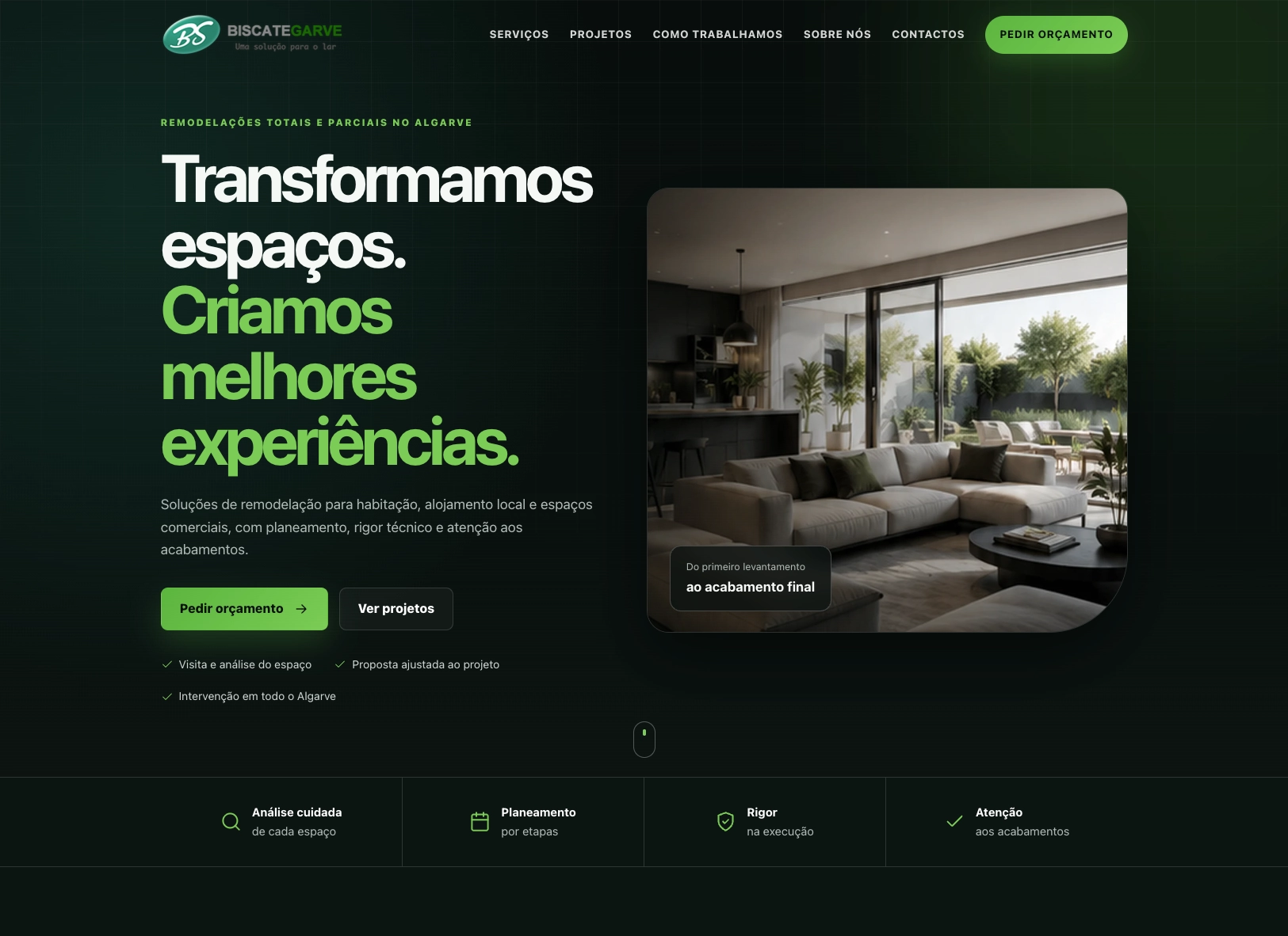Biscategarve — Website de remodelações