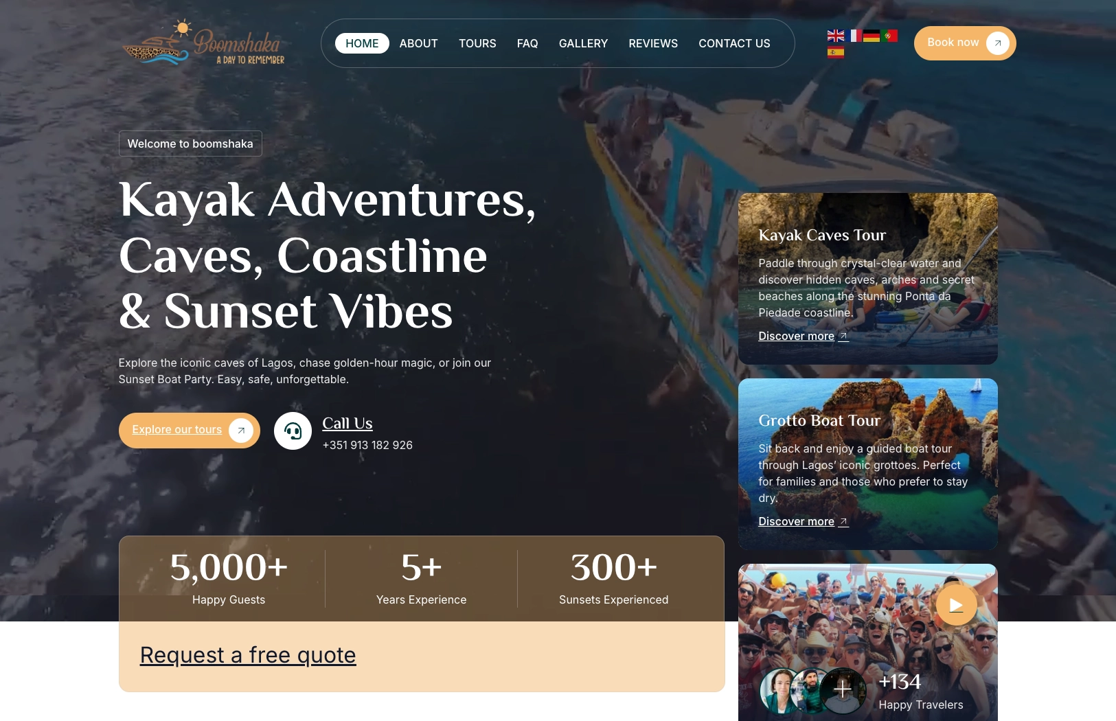Boomshaka — Website profissional