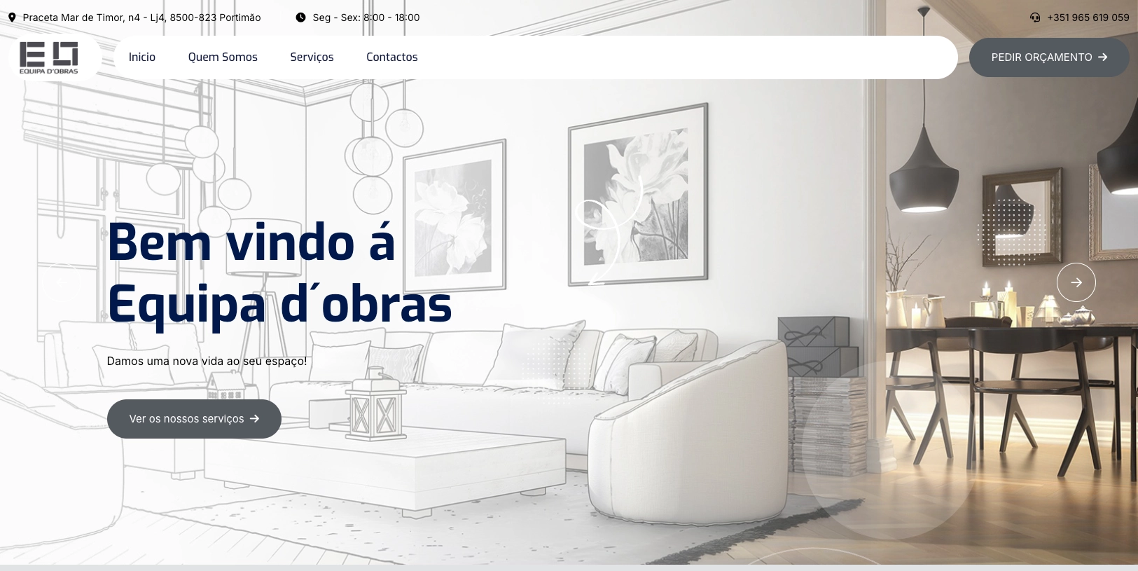 Equipa d’Obras — Website profissional