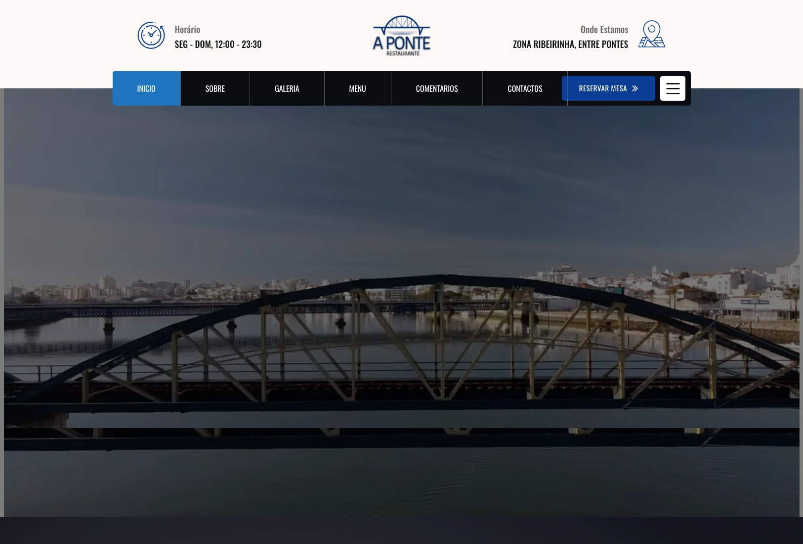 Restaurante A Ponte — Website profissional
