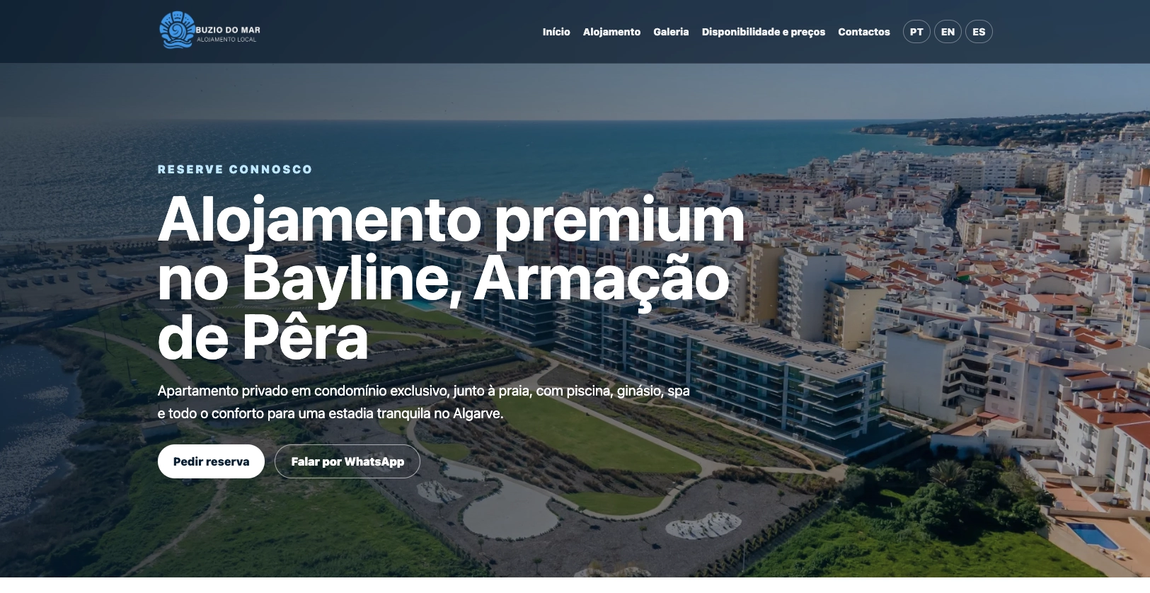 Búzio do Mar — Website profissional