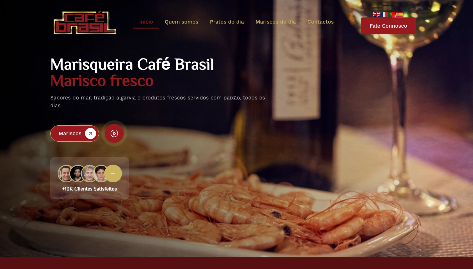 Café Brasil Marisqueira — Website profissional