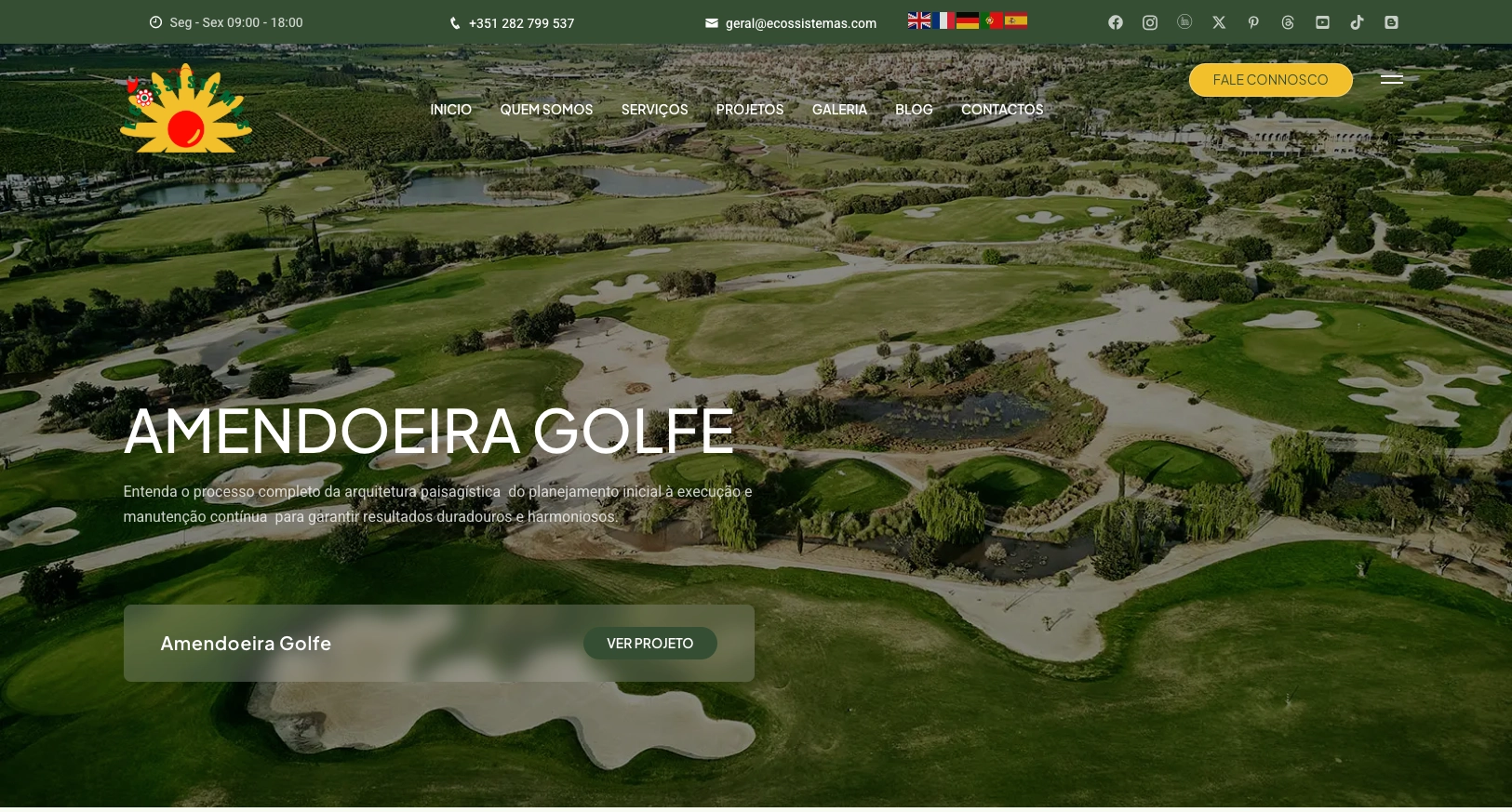 Ecossistemas — Website profissional