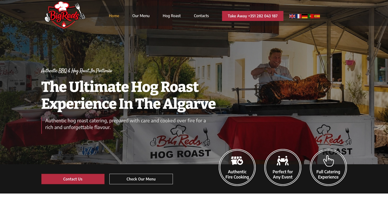 Big Reds — Website profissional