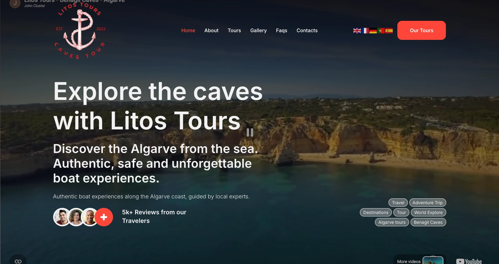 Litos Tours — Website profissional